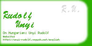 rudolf unyi business card